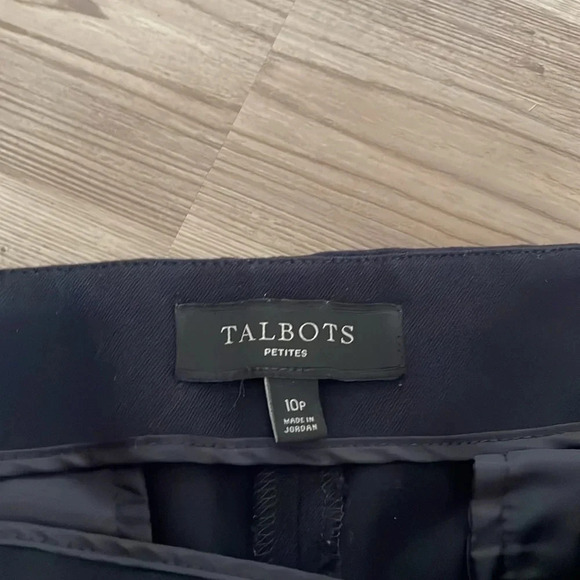 Talbots Refined Bi-stretch straight leg pants Trousers Navy Womens size 10P - Picture 3 of 12